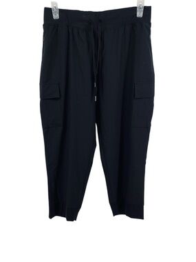 💚 Willit Black Cargo Jogger Pants, Drawstring Waist, Size XL